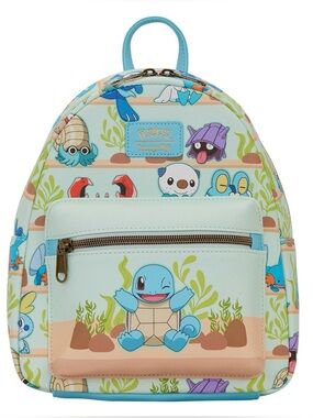 NWT Loungefly Pokémon Water Type Light Blue Mini Backpack